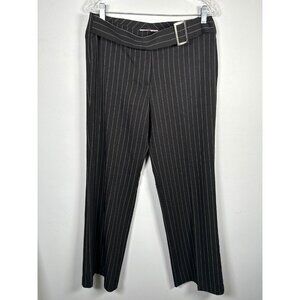 Vintage Miss‎ 16 Size 11 Pants Womens or Juniors Pinstripe Black Y2K 90s Grunge